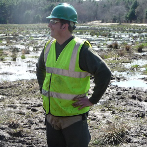 David Gould on the site of the Eel River restoration project. Photo credit: DMEA